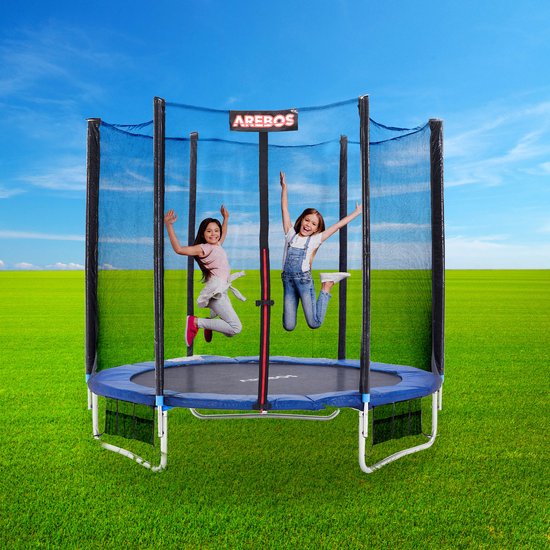 Arebos Trampoline Jumping Mat Diameter 257 cm for Trampolines with Diameter 305 cm, 54 Eyelets and 165 mm Spring Length, Jumping Mat, 150 kg Load Capacity, 9-Way Seam, Polypropylene