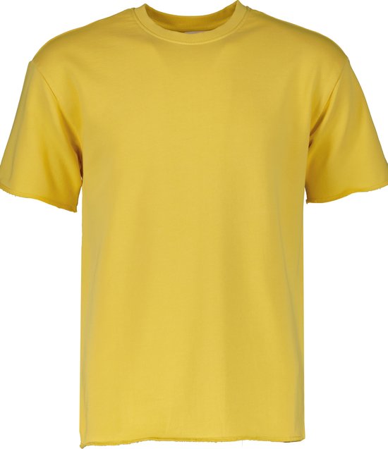 Knowledge Cotton T-shirt - Regular Fit - Geel - 3XL Grote Maten