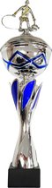 Visbeker Blue & Silver Angler 43 cm Vissen Beker Trofee 2e Prijs Viswedstrijd Visbeker Vis Wedstrijd