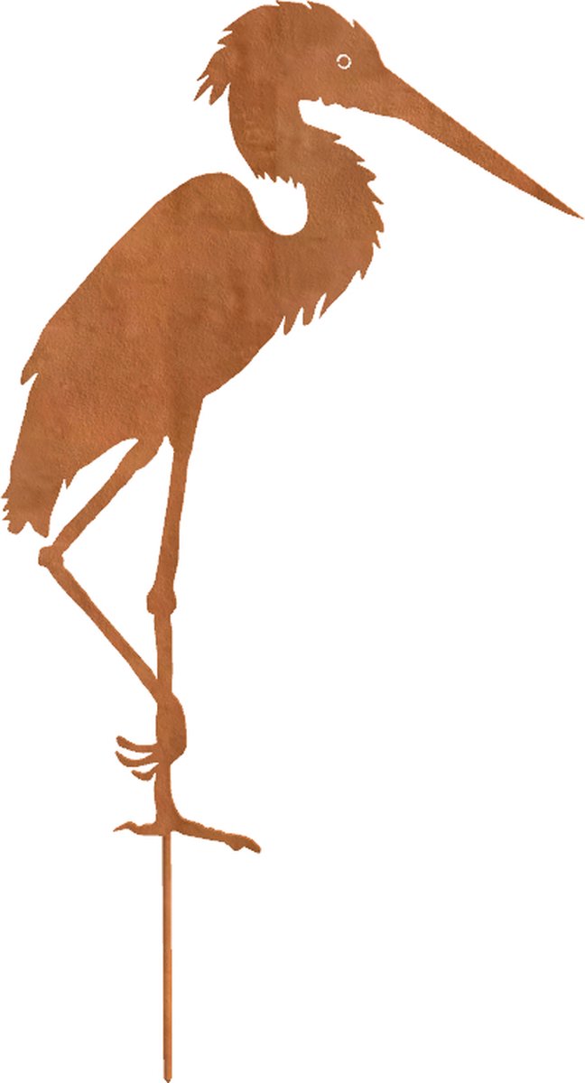 Industrial Garden - Reiger cortenstaal - Tuindecoratie - 42cm breed - 70cm hoog