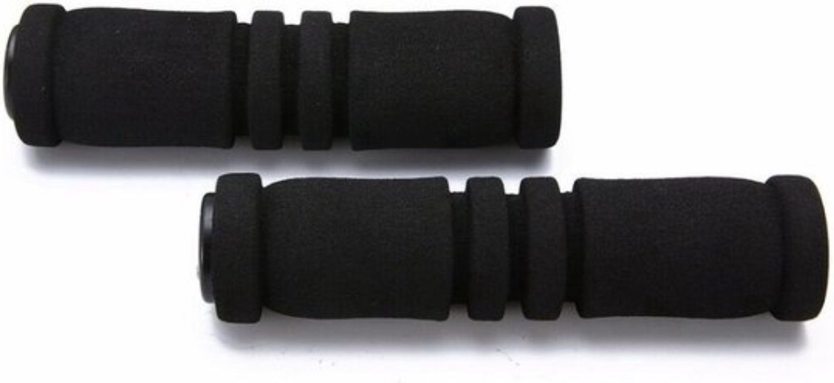 Jumada's - Zachte Fietshandvatten - Universeel - Extra Grip - Handig te Monteren - Anti-Slip - Voor Sturen van Fietsen - Bikegrips - Soft & Zwart (SZ)