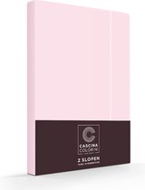 Premium Egyptisch percale katoen kussenslopen stripe roze/wit - 60x70 - set van 2 - meest luxe katoensoort - hogere weefdichtheid en garenfijnheid - hotelsluiting