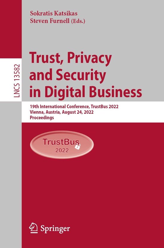 Springer Nature Proceedings Computer Science - Trust, Privac ... - cover