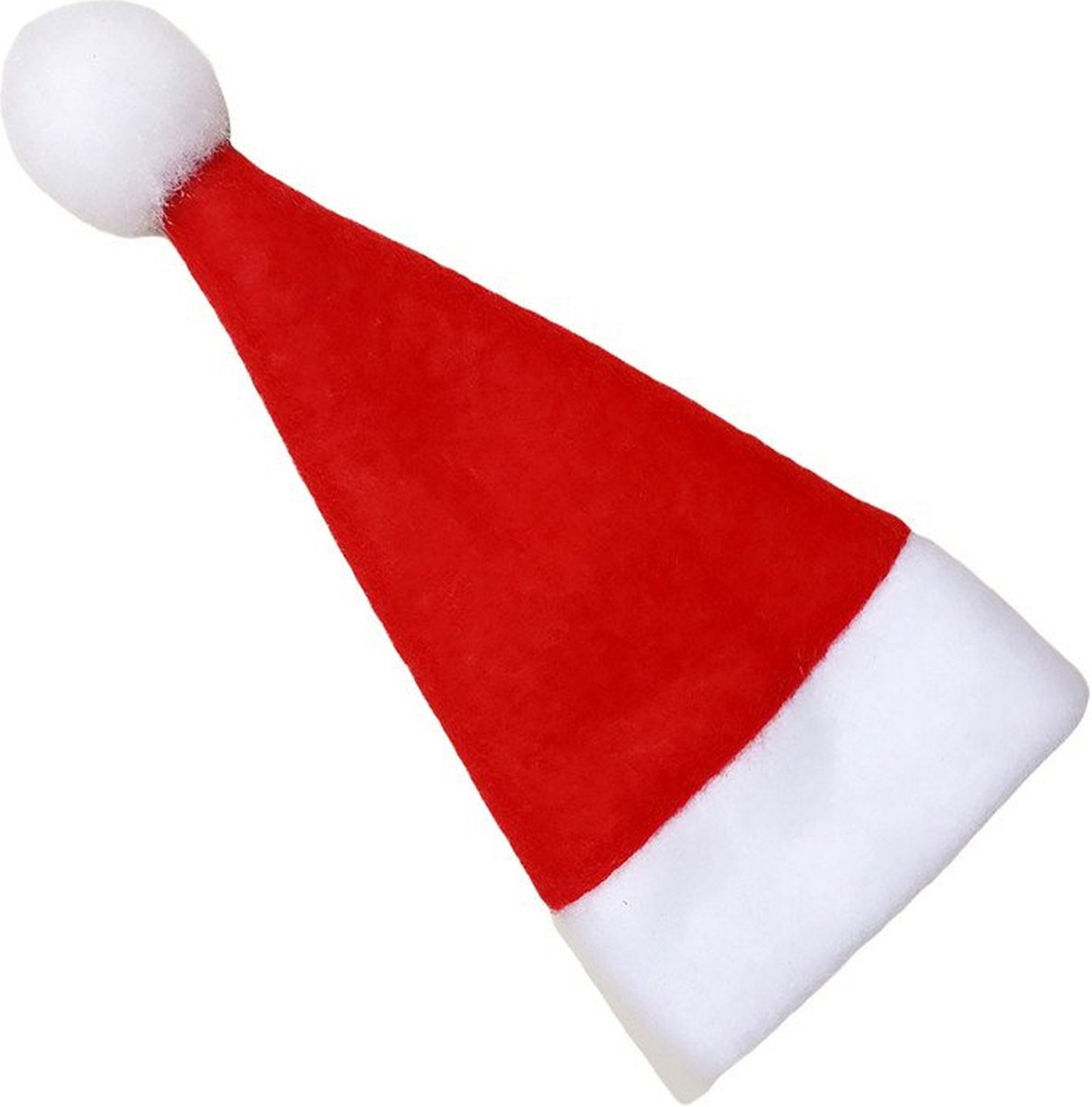 Rode kerstmuts met witte rand en pompon van Northix.