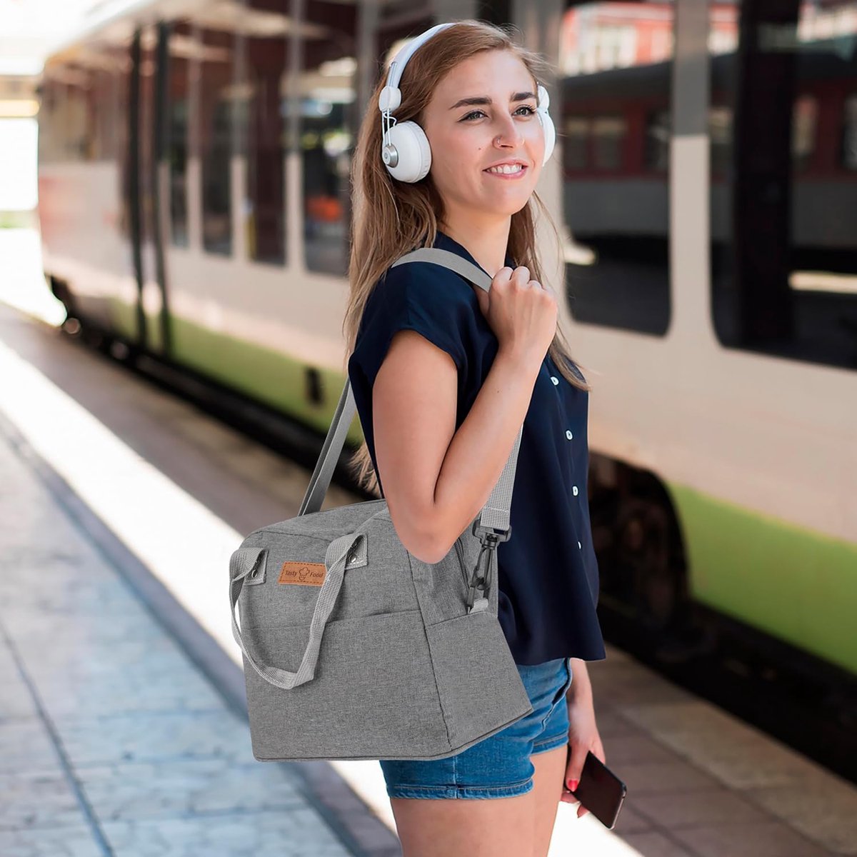 Lifewit Koeltas voor dames, licht, waterdicht, koelbox, zacht, geïsoleerd, voor werk, reizen, strand, picknick, camping, zwart, 6 l