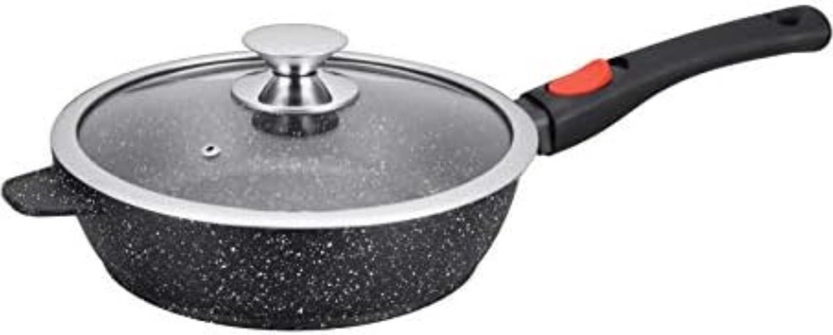 Bol.com Hapjespan 28cm met deksel - Hapjespan 28cm met deksel voor inductie aanbieding