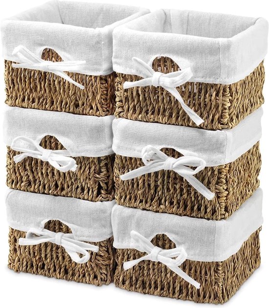 Natuurlijke Zeegras & Jute Manden Tuinpotten Plantenbakken Opslag Organisator Ze