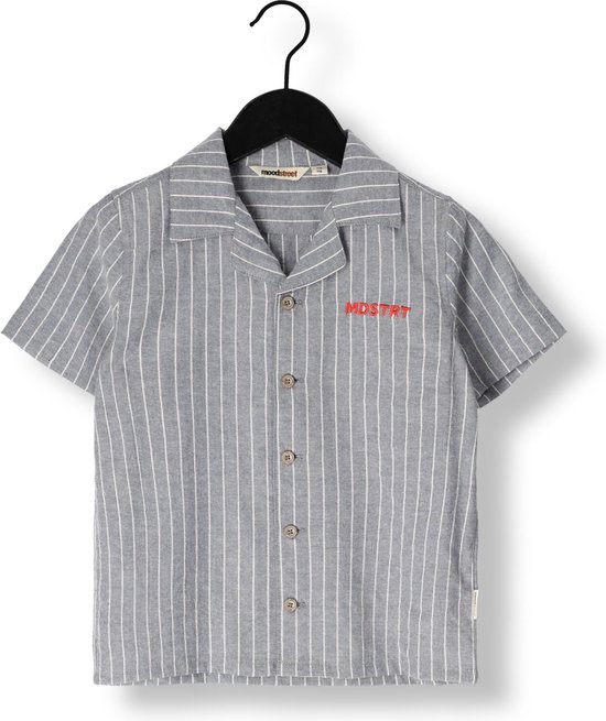 Moodstreet Boys Short Sleeve Shirt Jongens - Vrijetijds blouse - Blauw - Maat 134/140