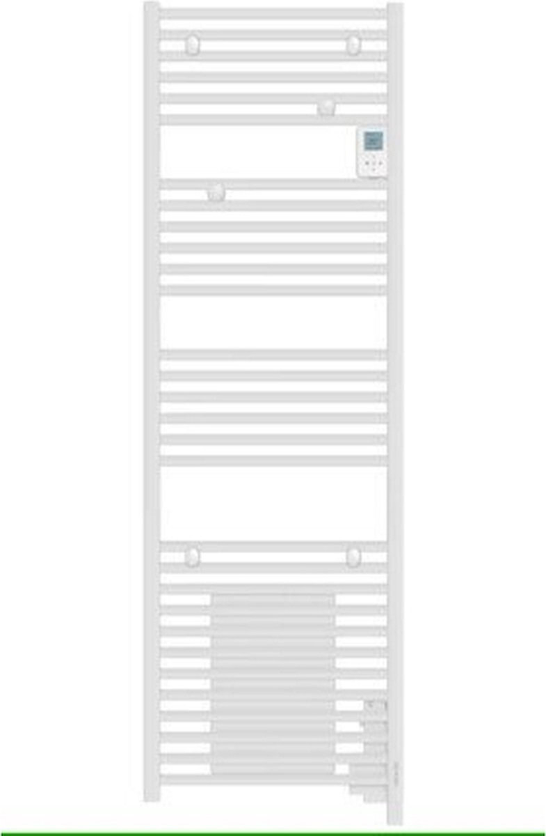 Go by Van Marcke Doris elektrische handdoekradiator 183,7x55cm 2000 watt met ventilator en digitaal bedieningspaneel wit