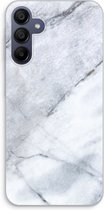 Case Company® - Hoesje geschikt voor Samsung Galaxy A15 hoesje - Witte marmer - Soft Cover Telefoonhoesje - Bescherming aan alle Kanten en Schermrand