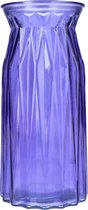 Seta Fiori - Glazen vaas - blauw/paars - 24cm -