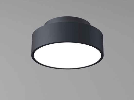 Plafondlamp Chicago-150 Zwart - Ø15cm - LED 9,8W 2700K/3000K 1260lm - IP20 - Dimbaar > spots verlichting led zwart | opbouwspot led zwart | plafonniere led zwart | plafondlamp zwart | sfeer lamp zwart | design lamp zwart