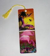 3D boekenlegger flamingo