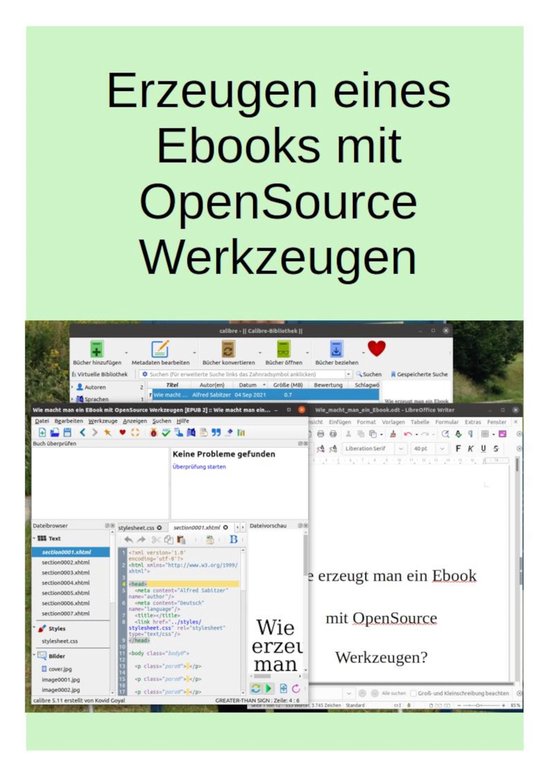 Wie macht man ein Ebook mit OpenSource Werkzeugen - cover