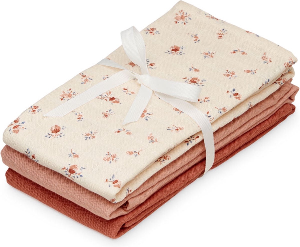 Goedkoopste Cam Cam hydrofiele doeken set van drie 70x70 - berries, sienna, roze