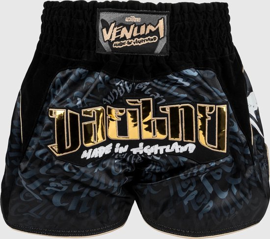 Venum Muay Thai Kickboks Shorts Attack Zwart Grijs XS = Kids 7/8 Jaar | maat 128