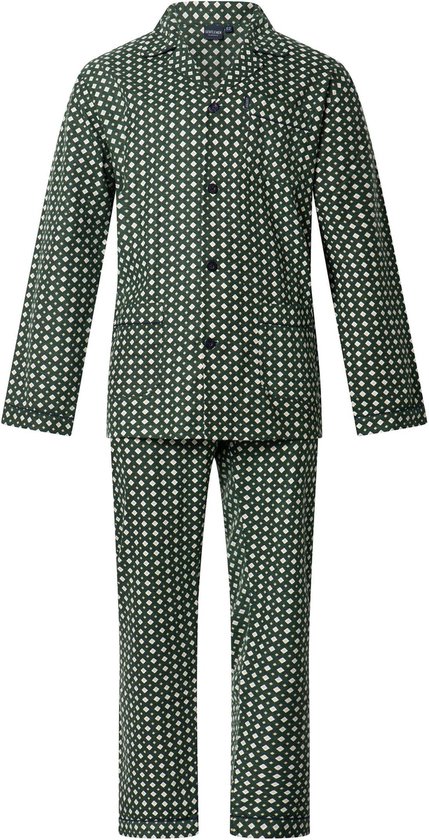 Gentlemen flanellen heren pyjama - 9442 - Groen - 56