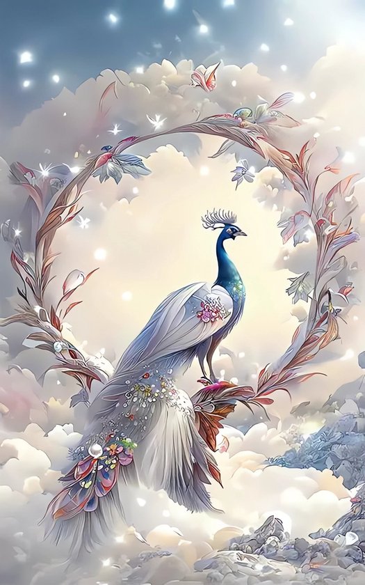 5D Diamond Painting Kits voor volwassenen, pauw DIY