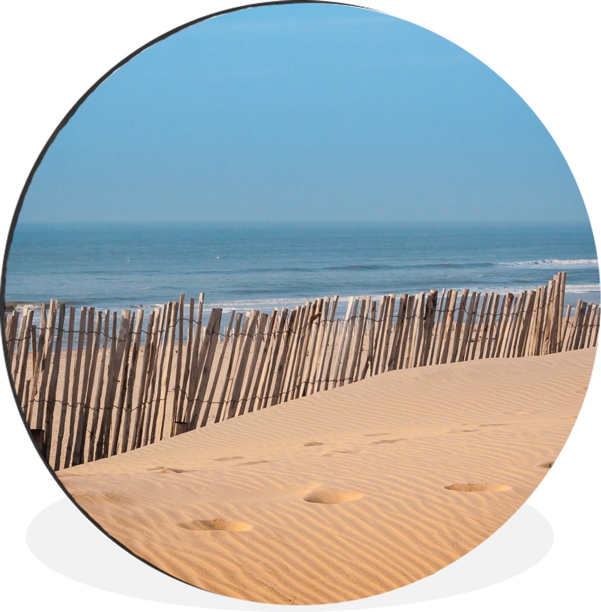 WallCircle - Wandcirkel - Muurcirkel - Strand - Zee - Palen - Aluminium - Dibond - 60x60 c