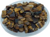 Tijgeroog edelstenen ca. 100 gr. - ca. 8 – 12 mm trommelstenen