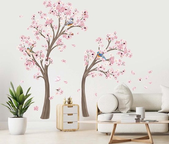 Groot Kersenbloesem Boom Muurstickers Roze Bloem Boom Tak Muurtattoo groot-kersenbloesem-boom-muurstickers-roze-bloem-boom-tak-muurtattoo
