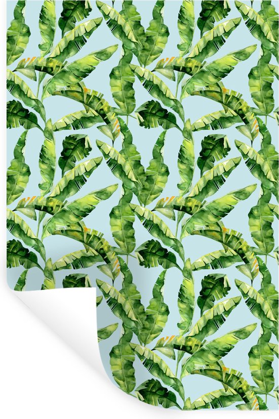 Muurstickers - Sticker Folie - Vintage - Groen - Bladeren - 40x60 cm - Plakfolie - Muurstickers Kinderkamer - Zelfklevend Behang - Zelfklevend behangpapier - Stickerfolie