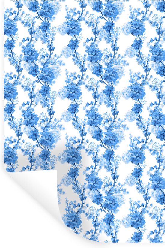Stickers Stickers muraux - Fleurs - Blossom - Plantes - Blauw - 60x90 cm - Feuille adhésive