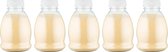 Scrubzout Vanille - 375 gram - Fles met transparante dop - Set van 5 stuks - Hydraterende Lichaamsscrub