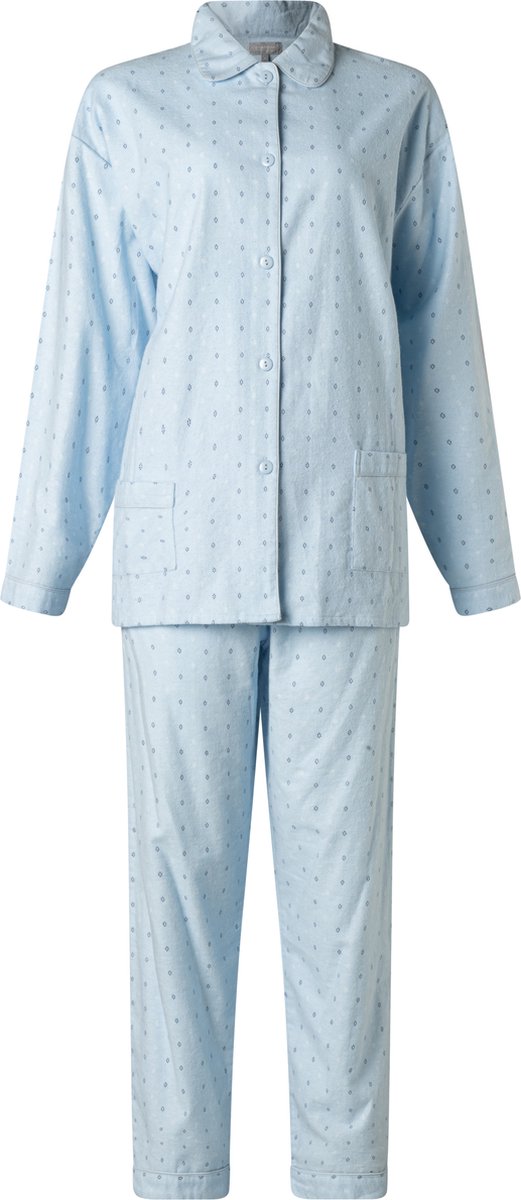 Lunatex dames pyjama 641511 - flanel - blauw