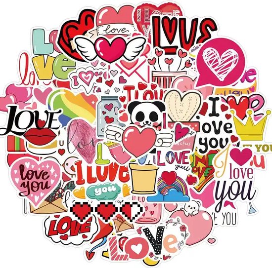 Bullet Journal Stickers Love – 50 stuks – Romantische Versiering – Laptop Stickers – Liefde Stickers