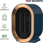 Eco Warmte - Premium Elektrische Kachel - 1200w/800w - elektrische verwarming - Kamer verwarming - Ventilatorkachel - Keramische Kachel - Mini Heater - Blauw