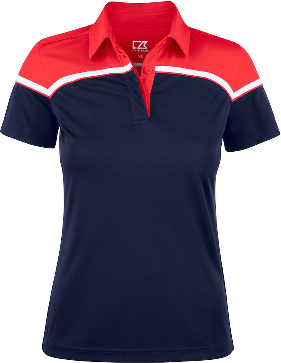 Cutter & Buck Seabeck Polo Dames 354429 - Dark Navy/Red - M