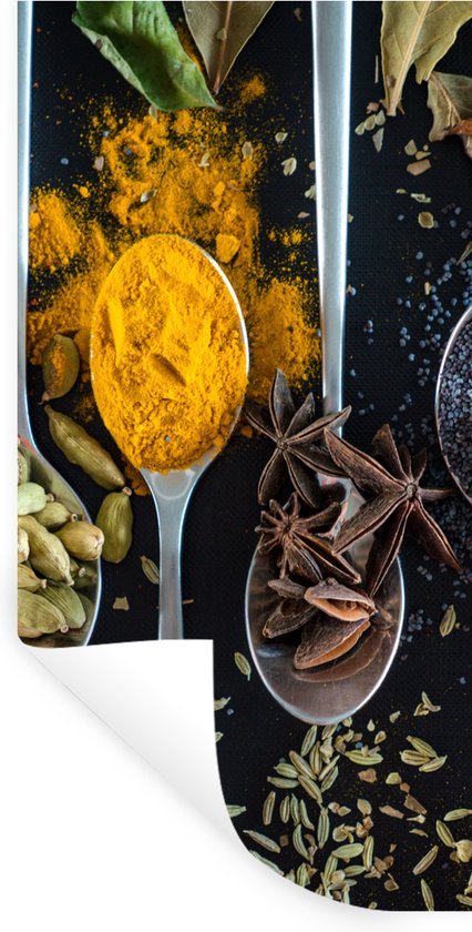 Stickers Stickers muraux - Herbes sur cuillères - 20x40 cm - Feuille adhésive