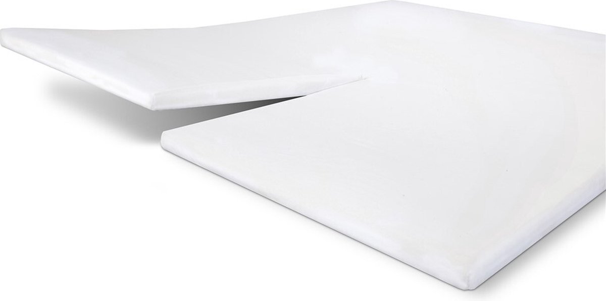 Walra Hoeslaken Jersey Stretch Split-topper - 160x200/210 - 100% Katoen - Wit