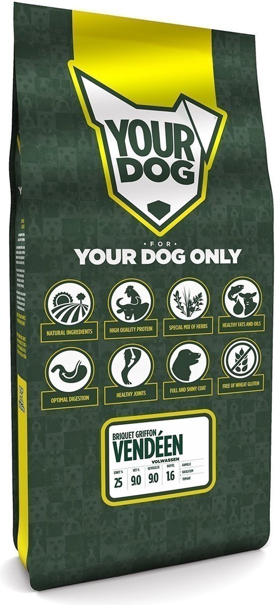 Yourdog Yourdog Briquet griffon vendéen Rasspecifiek Adult Hondenvoer 12kg | Hondenbrokken