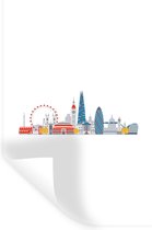 Stickers Stickers muraux - Londres - Skyline - Angleterre - 20x30 cm - Feuille adhésive