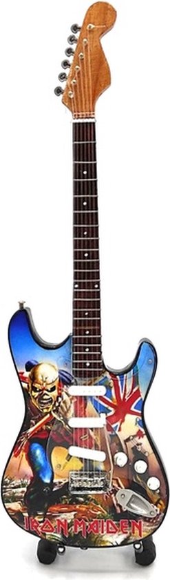 Mini Gitaar iron maiden 25 cm Miniature- Guitar-Mini -Guitar- Collectables-decoratie -gitaar-Gift--Kado- miniatuur- instrument-Cadeau-verjaardag