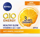 NIVEA Q10 Energy Anti-Rimpel Dagcrème - Normale en vermoeide huid - SPF 15 - Met vitamine C en Q10 - 50 ml
