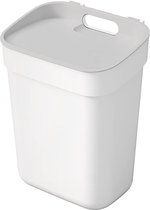 PRÊT À LA COLLECTE Poubelle 10 litres, idéale pour trier les déchets, système de tri des déchets empilable, blanc