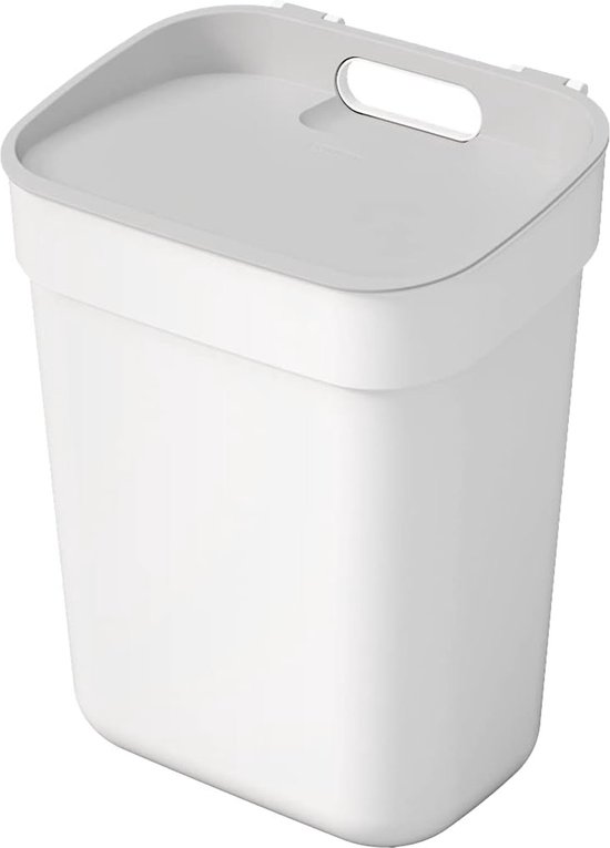 Curver - Prullenbak/ afvalbak - voor recycling, 10 liter, wit, klaar om in te zamelen