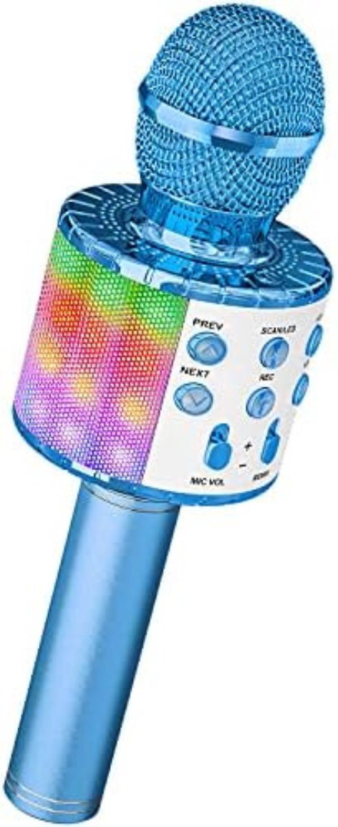 Microfoon Kinderen Speelgoed - Microfoon Kinderen Karaoke - Microfoon Bluetooth Kids - Blauw