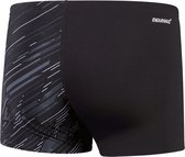 Speedo end+ allover v-cut zwemboxer in de kleur zwart.