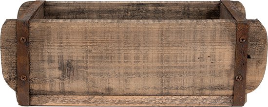Zeller 15166 opbergdoos vintage, houten kist, ca. 35 x 25 x 20,5 cm, naturel, hout