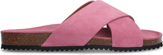 Sacha - Dames - Roze suède slippers - Maat 36