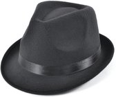 Rubies Carnaval verkleed hoed voor een Maffia/gangster - antraciet - polyester - volwassenen
