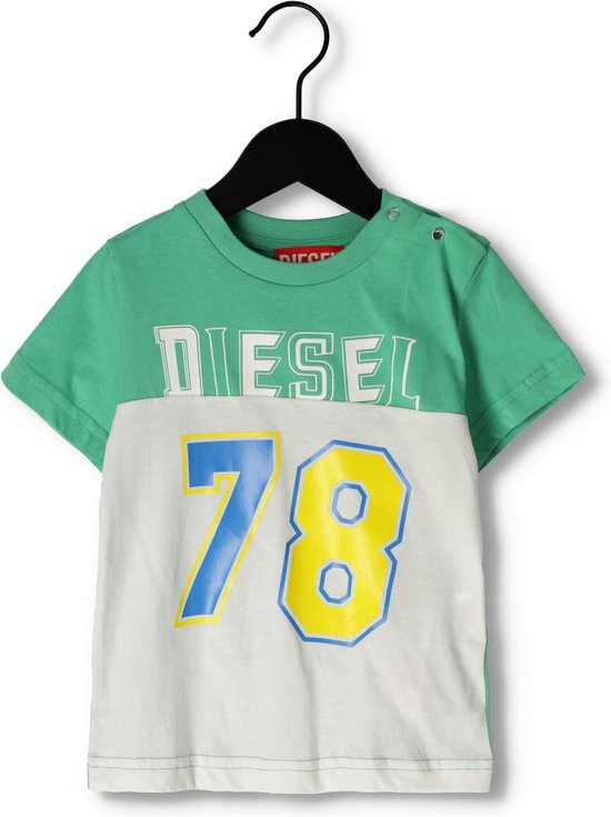 Diesel Tcousb Tops & T-shirts Unisex - Shirt - Grijs - Maat 74/80