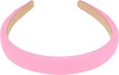 Musthaves Haarband Diadeem Dik Effen Stof 2cm Roze Dikke Gevulde Stoffen Haarbeugel