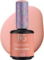 Pink Gellac Glanzende Nude Gellak 15ml - Gel Nagellak - Gelnagellak - Gelnagels Producten - Gel Nails - 188 Charming Nude