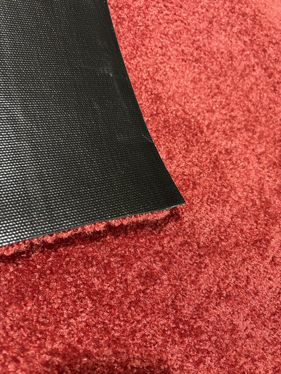 JYG Paillasson Runner Cleanwash Rouge 90x200cm - coureur sec - antidérapant - coureur d'entrée - coureur d'escalier - pare-chocs 4 côtés