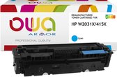 OWA toner HP W2031X - Refurbished HP toner met chip - Cyaan - Hoge Capaciteit 6.000 Pagina's - 415X, W2031, 2031X, 415